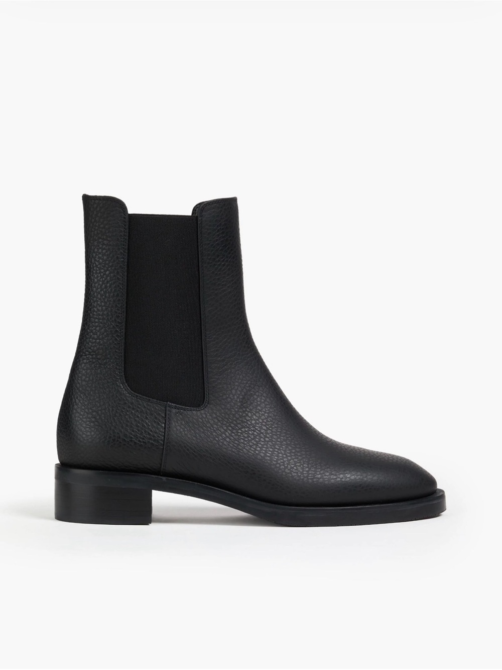 Stuart Weitzman Lenora Black Leather Ankle Boots